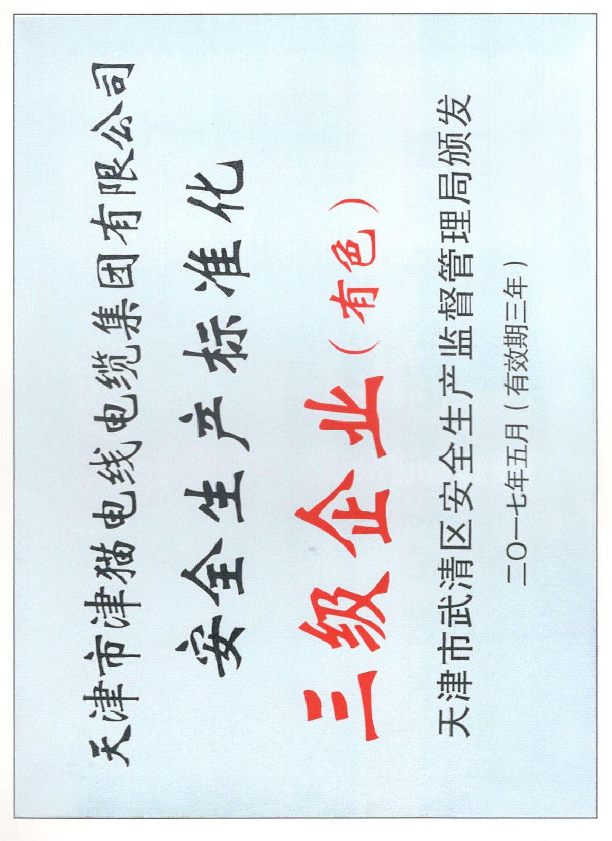 安全生產(chǎn)標(biāo)準(zhǔn)化三級(jí)企業(yè)